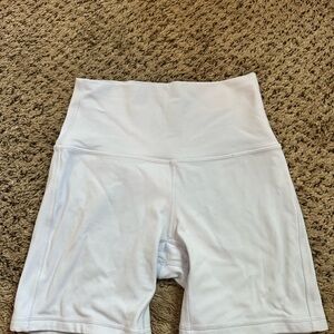 Lululemon Athletica White Bike Shorts High-Waisted